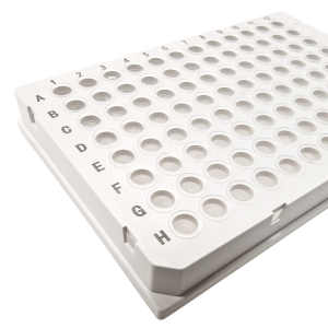 0.1mL Hard Shell Skirted PCR Plate(White Frame+Clear Tube)