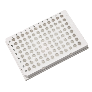0.1mL Hard Shell Skirted PCR Plate(White Frame+Clear Tube)