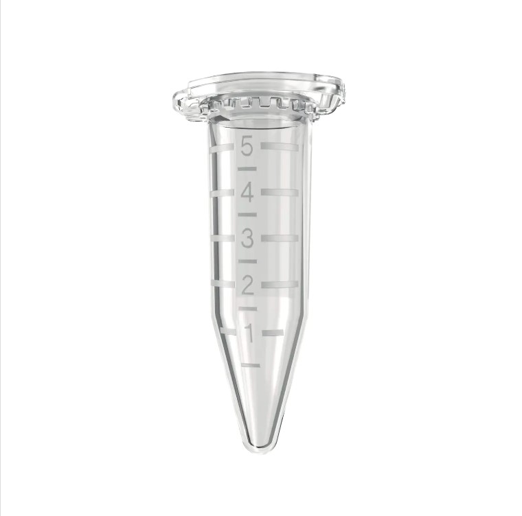 5 ml centrifugrör med snäpplock för säker och effektiv provbearbetning